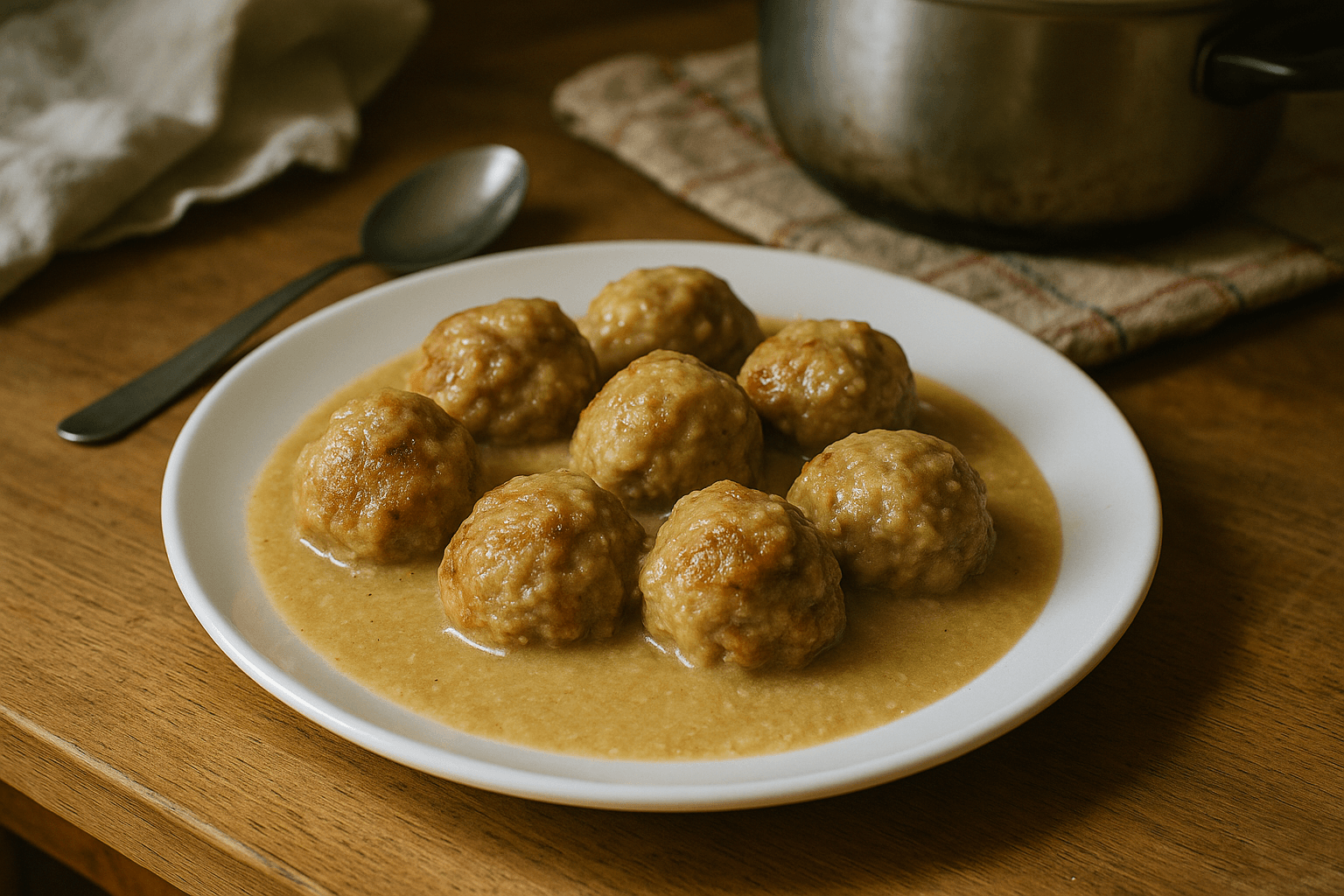 Albóndigas en salsa de almendras