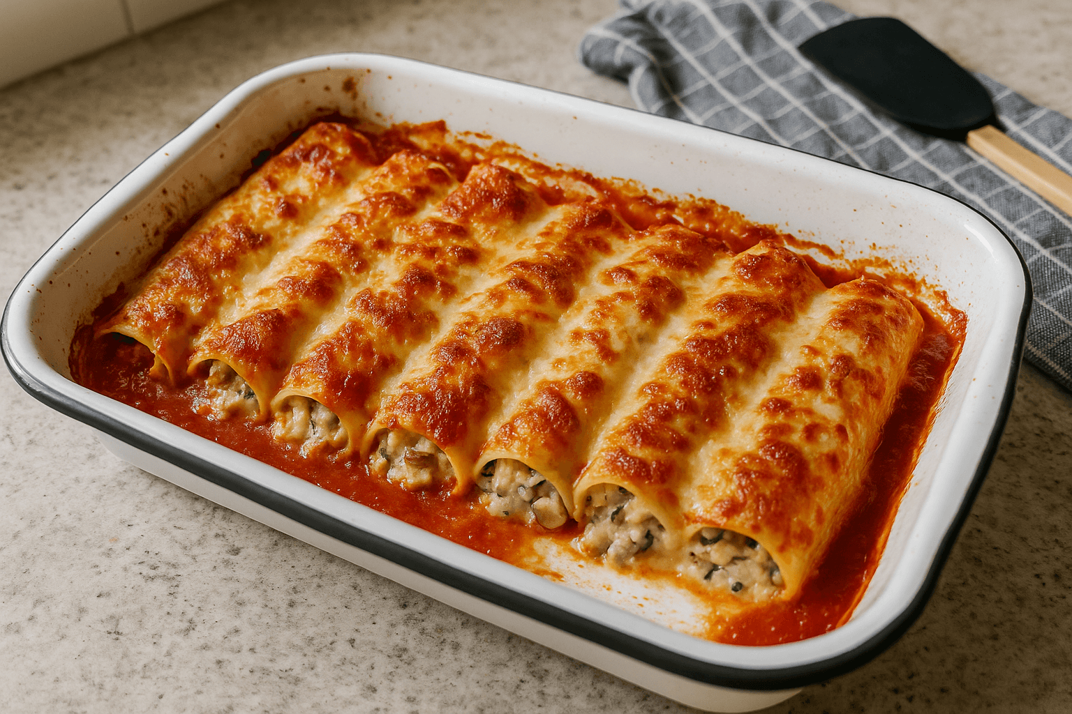 Canelones de requesón