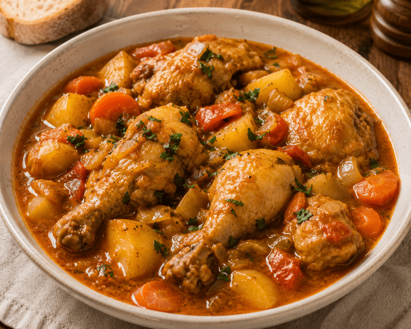Pollo guisado de la abuela