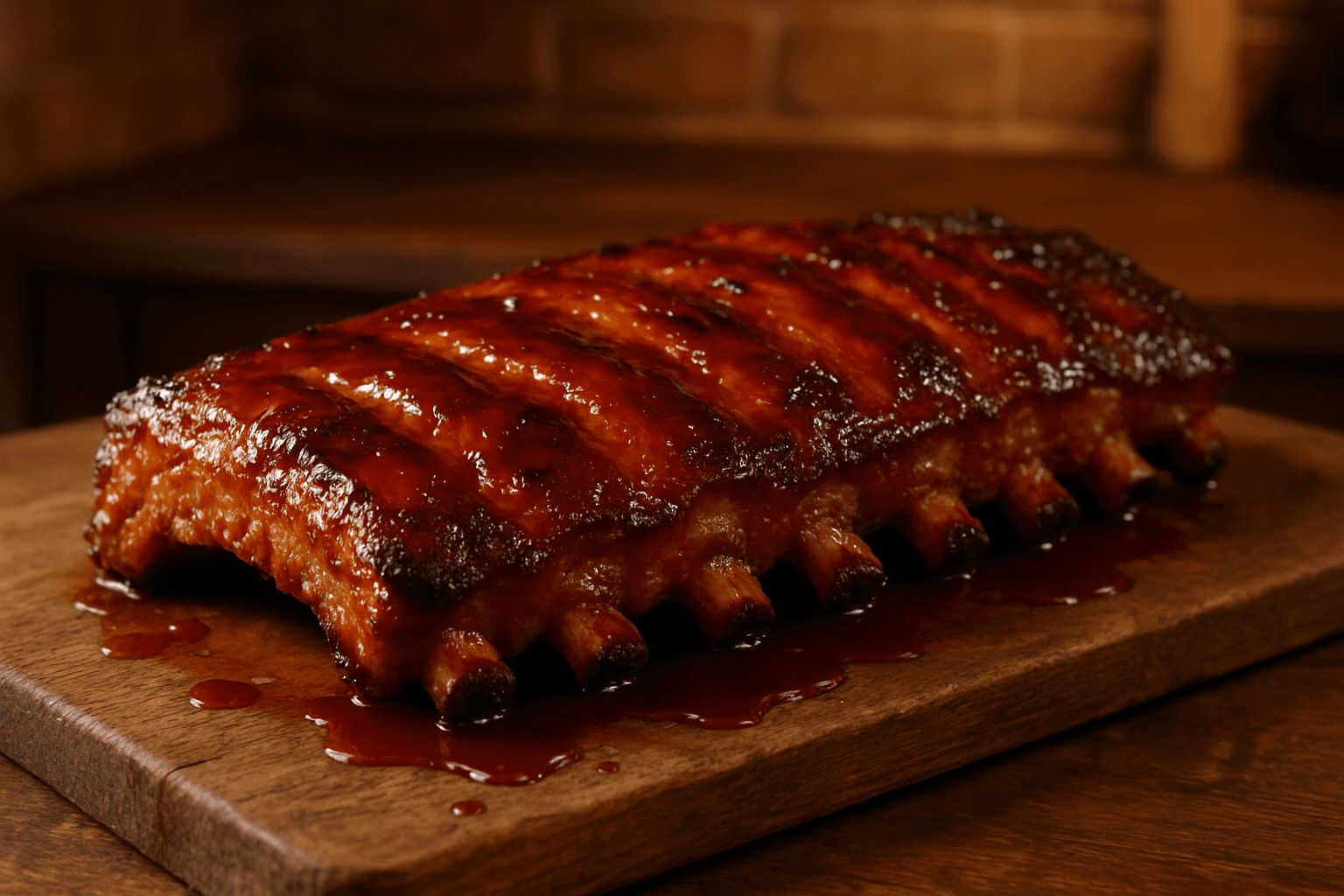 Costillas con salsa barbacoa