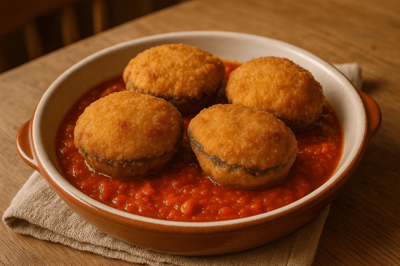 Setas rellenas con bacalao de la abuela